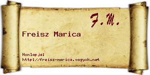 Freisz Marica névjegykártya